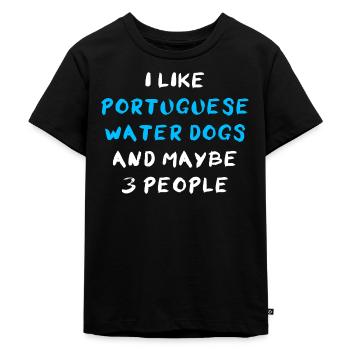 Portuguese Water Dog - Kids Premium Organic T-Shirt - black - Front - Mikhail (115cm)
