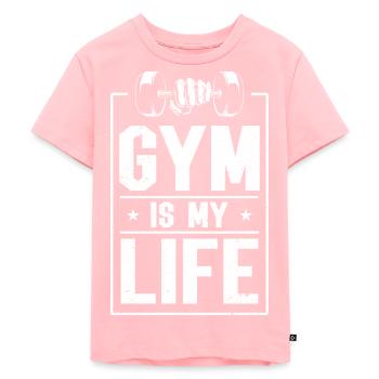 Bodybuilder Body Building Strength Training Cadeau - T-shirt Premium bio Enfant - rose - Devant - AI Model Kid Female (0cm)