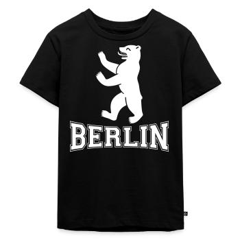 Berlin - Kinder Premium Bio T-Shirt - Schwarz - Vorne - Mikhail (115cm)