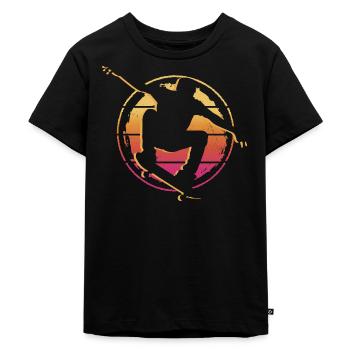 Skateboarding Skaten Skater Trick Skateboard - Kinder Premium Bio T-Shirt - Schwarz - Vorne - Mikhail (115cm)