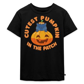 Halloween Cutest Pumpkin In The Patch - Kids Premium Organic T-Shirt - black - Front - Mikhail (115cm)