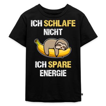 Energie sparen - Kinder Premium Bio T-Shirt - Schwarz - Vorne - Mikhail (115cm)