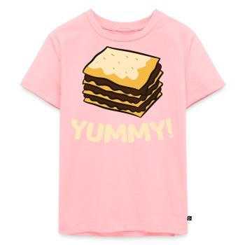 Lasagne - Yummy! - Kinder Premium Bio T-Shirt - Rosa - Vorne - AI Model Kid Female (0cm)