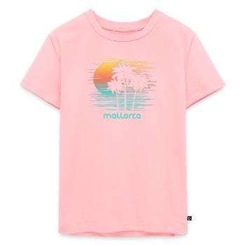 Mallorca Mallorca Spanien Stilvoller Souvenirurlaub - Kinder Premium Bio T-Shirt - Rosa - Vorne - AI Model Kid Female (0cm)