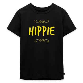 Hippies are great - Kids Premium Organic T-Shirt - black - Front - Mikhail (115cm)