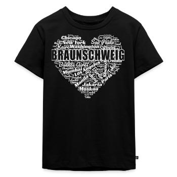 BRAUNSCHWEIG - Kinder Premium Bio T-Shirt - Schwarz - Vorne - Mikhail (115cm)