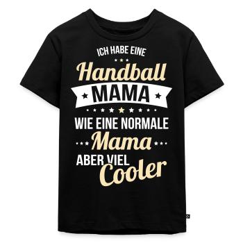 J’ai une maman handball comme une maman normale - T-shirt Premium bio Enfant - noir - Devant - Mikhail (115cm)