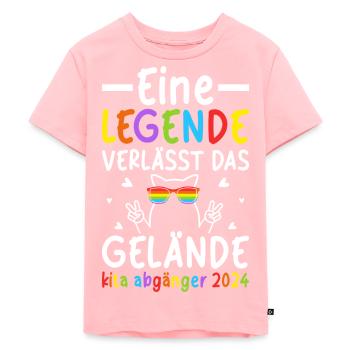 Sorties de la maternelle 2024 - T-shirt Premium bio Enfant - rose - Devant - AI Model Kid Female (0cm)