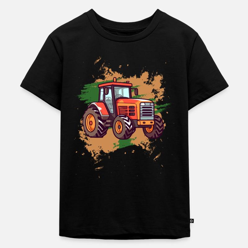 Traktor - Kinder Premium Bio T-Shirt - Schwarz