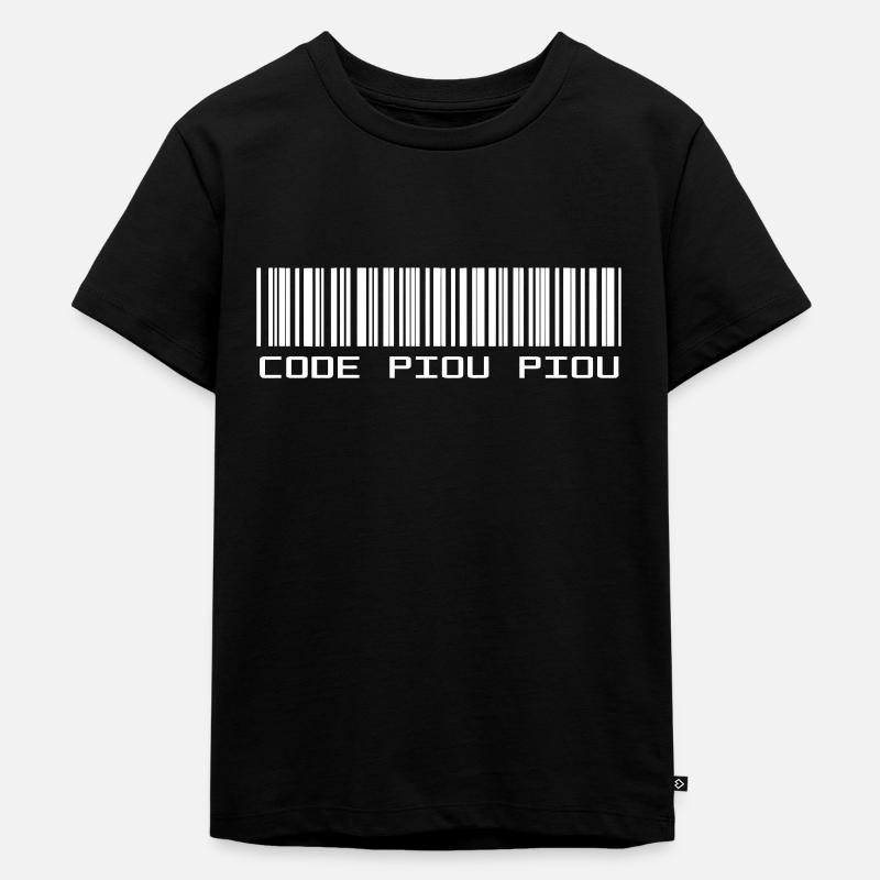PIOU PIOU CODE - Kinder Premium Bio T-Shirt - Schwarz