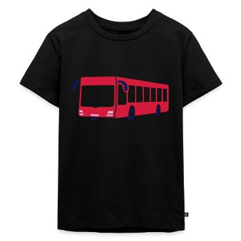 Bus - Kinder Premium Bio T-Shirt - Schwarz - Vorne - Mikhail (115cm)