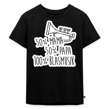100% Blasmusik - Kindermotiv - Kinder Premium Bio T-Shirt - Schwarz - Vorne - Mikhail (115cm)