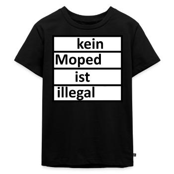 Kein Moped ist illegal - Kinder Premium Bio T-Shirt - Schwarz - Vorne - Mikhail (115cm)