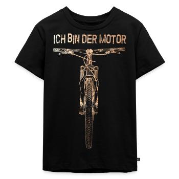 ICH BIN DER MOTOR - Kupfer Edition - Mountainbike - Kinder Premium Bio T-Shirt - Schwarz - Vorne - Mikhail (115cm)
