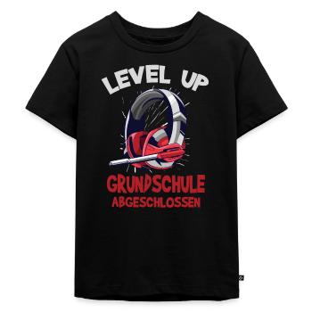 Grundschulabschluss Schulanfang Weiterführende - Kinder Premium Bio T-Shirt - Schwarz - Vorne - Mikhail (115cm)