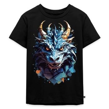 Dragon mystique - Lueur lugubre - T-shirt Premium bio Enfant - noir - Devant - Mikhail (115cm)