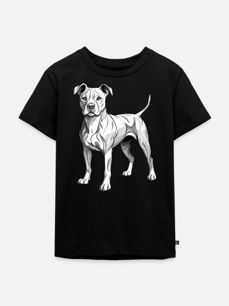 Pitbull - Kinder Premium Bio T-Shirt - Schwarz