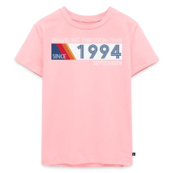 Funny Time Travel Birthday Design September 1994 - Kids Premium Organic T-Shirt - rose - Front - AI Model Kid Female (0cm)
