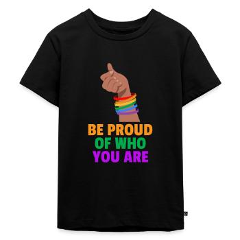 Gay Pride - Kids Premium Organic T-Shirt - black - Front - Mikhail (115cm)