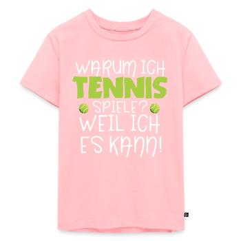Tennis - Kinder Premium Bio T-Shirt - Rosa - Vorne - AI Model Kid Female (0cm)