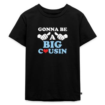 Big Cousin - Premium økologisk T-shirt til børn - sort - Foran - Mikhail (115cm)