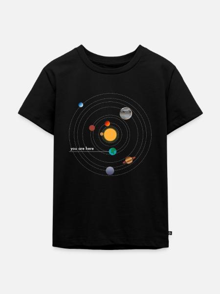 Sonnensystem - Kinder Premium Bio T-Shirt - Schwarz
