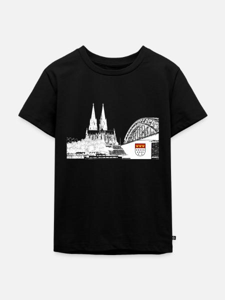 Kölner Dom - Kinder Premium Bio T-Shirt - Schwarz