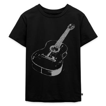 Gitarre - Kinder Premium Bio T-Shirt - Schwarz - Vorne - Mikhail (115cm)