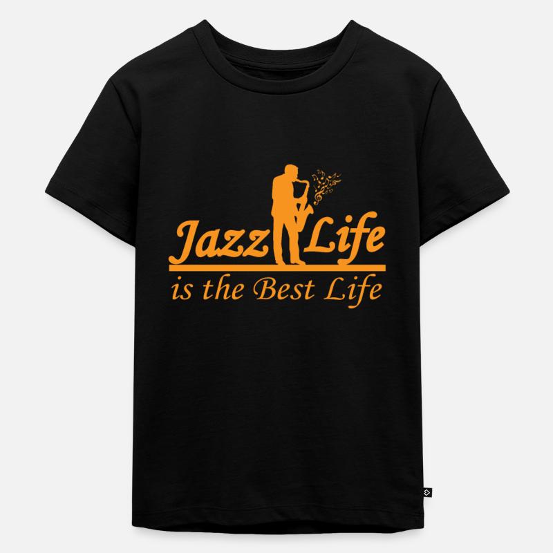 Jazz - Kinder Premium Bio T-Shirt - Schwarz