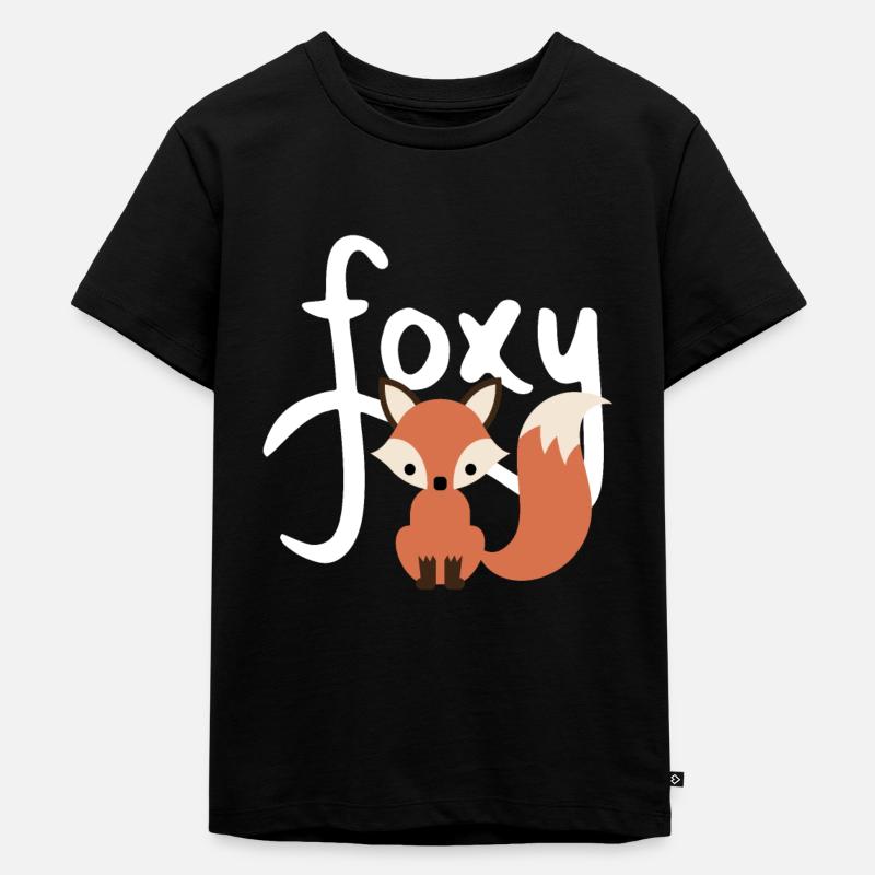 FOXY FUCHS - Kinder Premium Bio T-Shirt - Schwarz