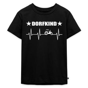 Dorfkind - Kinder Premium Bio T-Shirt - Schwarz - Vorne - Mikhail (115cm)