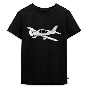 Flieger 3 - Kinder Premium Bio T-Shirt - Schwarz - Vorne - Mikhail (115cm)