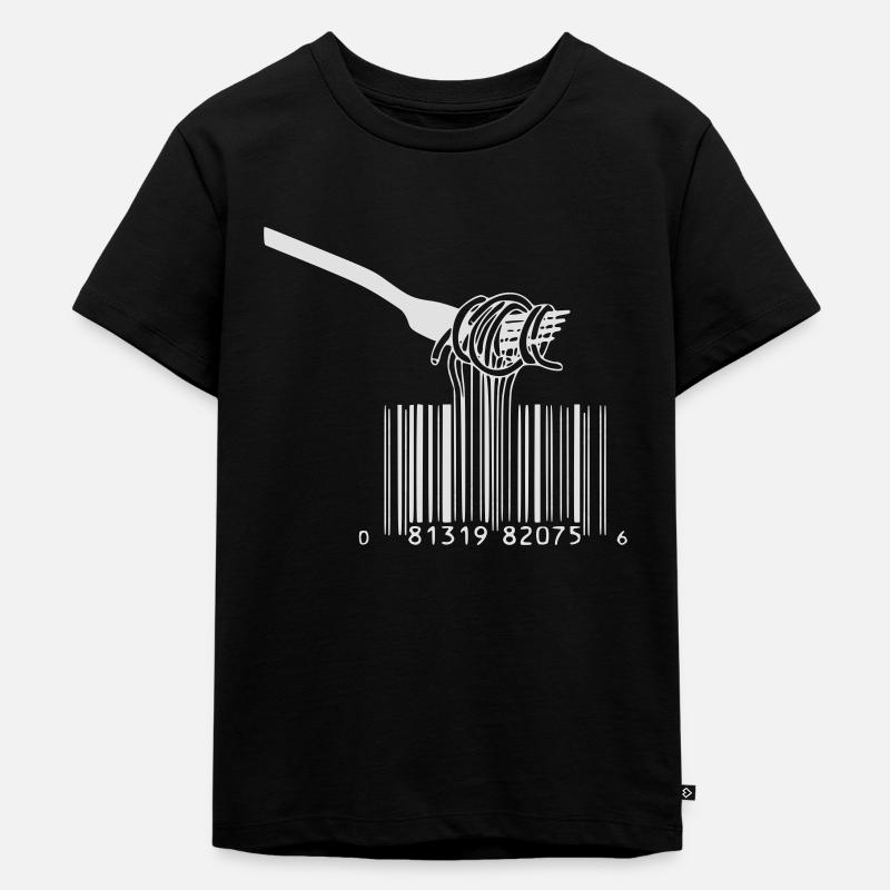barcode fourche spaghetti - T-shirt Premium bio Enfant - noir