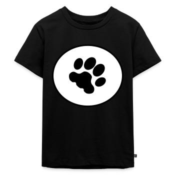Paw Print - Kids Premium Organic T-Shirt - black - Front - Mikhail (115cm)