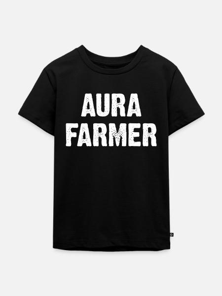 Aura Farmer - Kinder Premium Bio T-Shirt - Schwarz