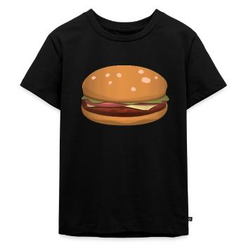 Hamburger / Burger - T-shirt Premium bio Enfant - noir - Devant - Mikhail (115cm)