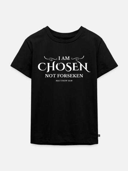 Ich bin auserwählt, nicht verlassen - Kinder Premium Bio T-Shirt - Schwarz