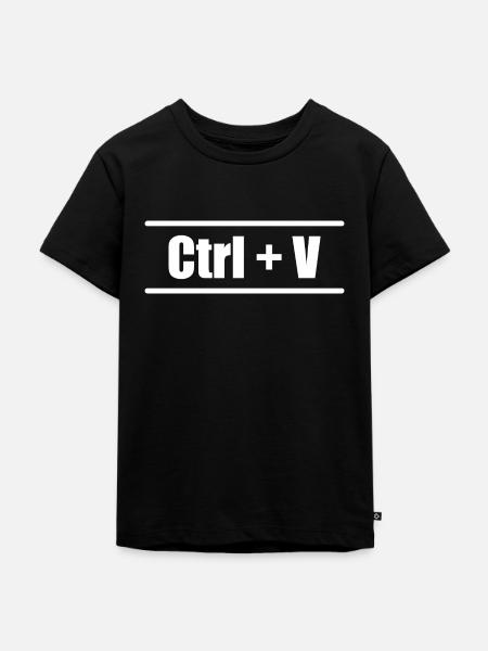 Ctrl C Ctrl V Parents Enfant Famille Partenaire Look - T-shirt Premium bio Enfant - noir