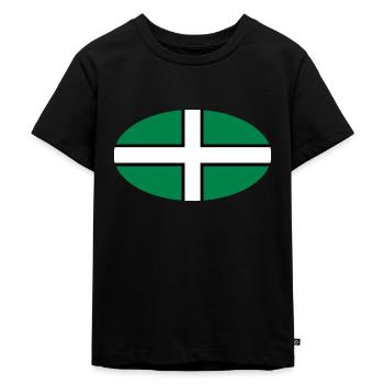 Devon Flag - Kids Premium Organic T-Shirt - black - Front - Mikhail (115cm)
