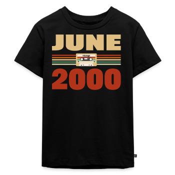 23rd Birthday June Vintage 2000 Gift Idea - Kids Premium Organic T-Shirt - black - Front - Mikhail (115cm)