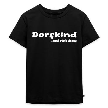 Dorfkind - Kinder Premium Bio T-Shirt - Schwarz - Vorne - Mikhail (115cm)