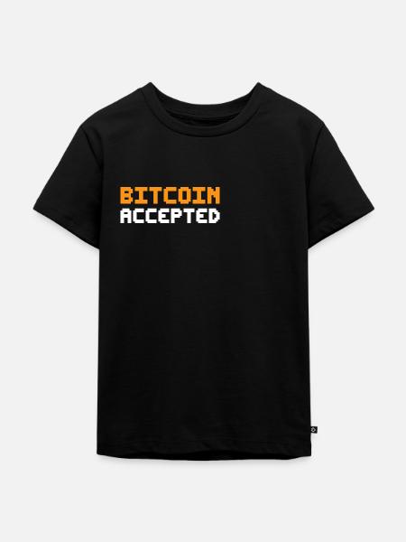Bitcoin Accepted - Kinder Premium Bio T-Shirt - Schwarz