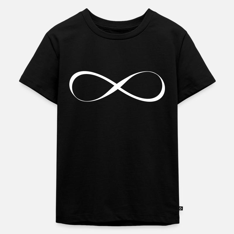 Unendlichkeit Symbol Infinity Kalligrafie - Kinder Premium Bio T-Shirt - Schwarz