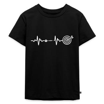 Darts Dart - Kinder Premium Bio T-Shirt - Schwarz - Vorne - Mikhail (115cm)