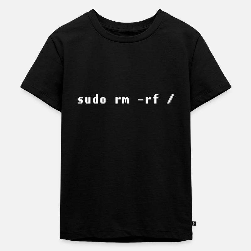 Funny Linux Admin Design - Kids Premium Organic T-Shirt - black