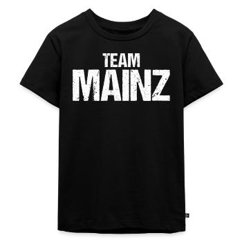 Team Mainz - Kinder Premium Bio T-Shirt - Schwarz - Vorne - Mikhail (115cm)