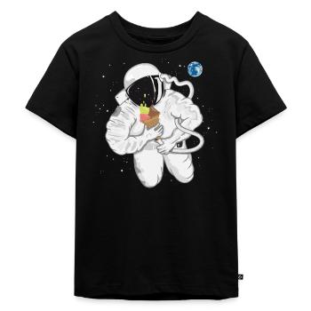 Astronaut with ice cream cone - Kids Premium Organic T-Shirt - black - Front - Mikhail (115cm)