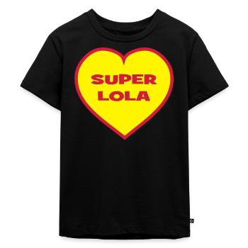 Super Lola - Kids Premium Organic T-Shirt - black - Front - Mikhail (115cm)