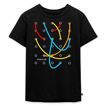synthesizer modular - Kids Premium Organic T-Shirt - black - Front - Mikhail (115cm)