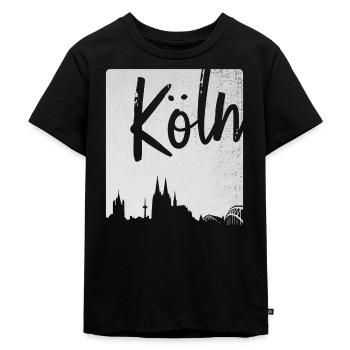 Köln - Kinder Premium Bio T-Shirt - Schwarz - Vorne - Mikhail (115cm)